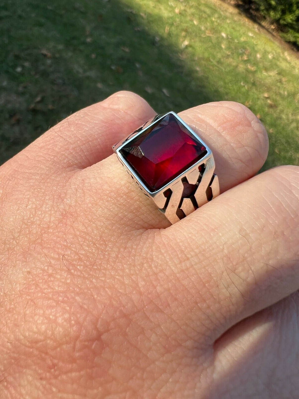 Antique Ruby Stone Ring for Women - Mrigangi